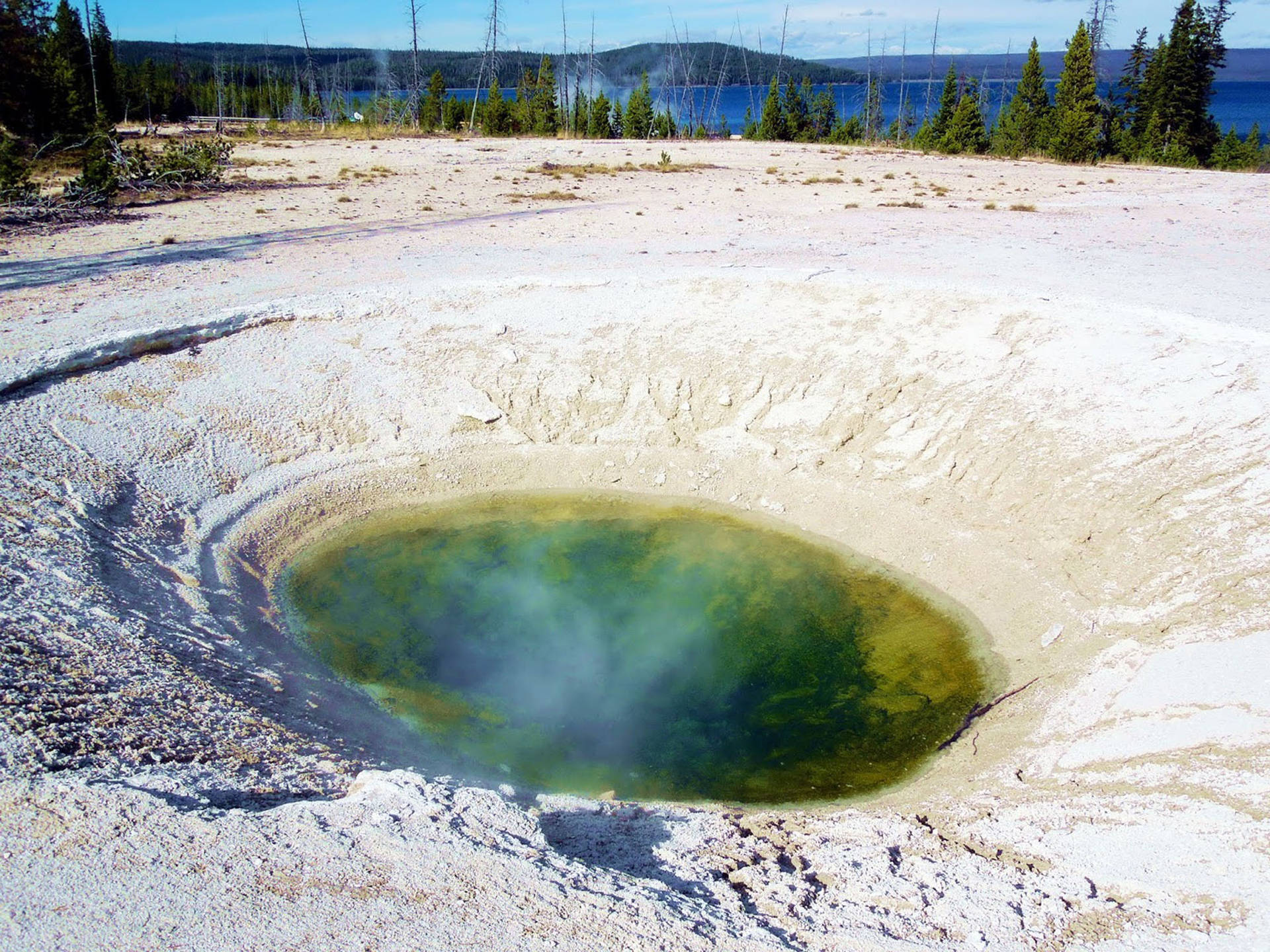 Yellowstone National Park Funnel Spring Wallpaper