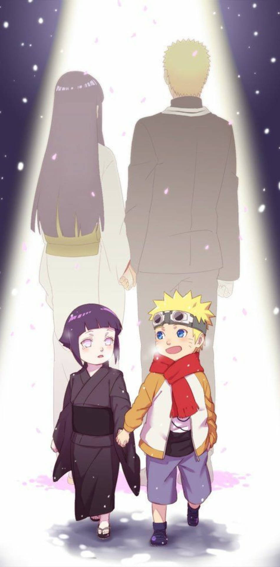 Young And Old Hinata And Naruto Mobile 4K Wallpaper