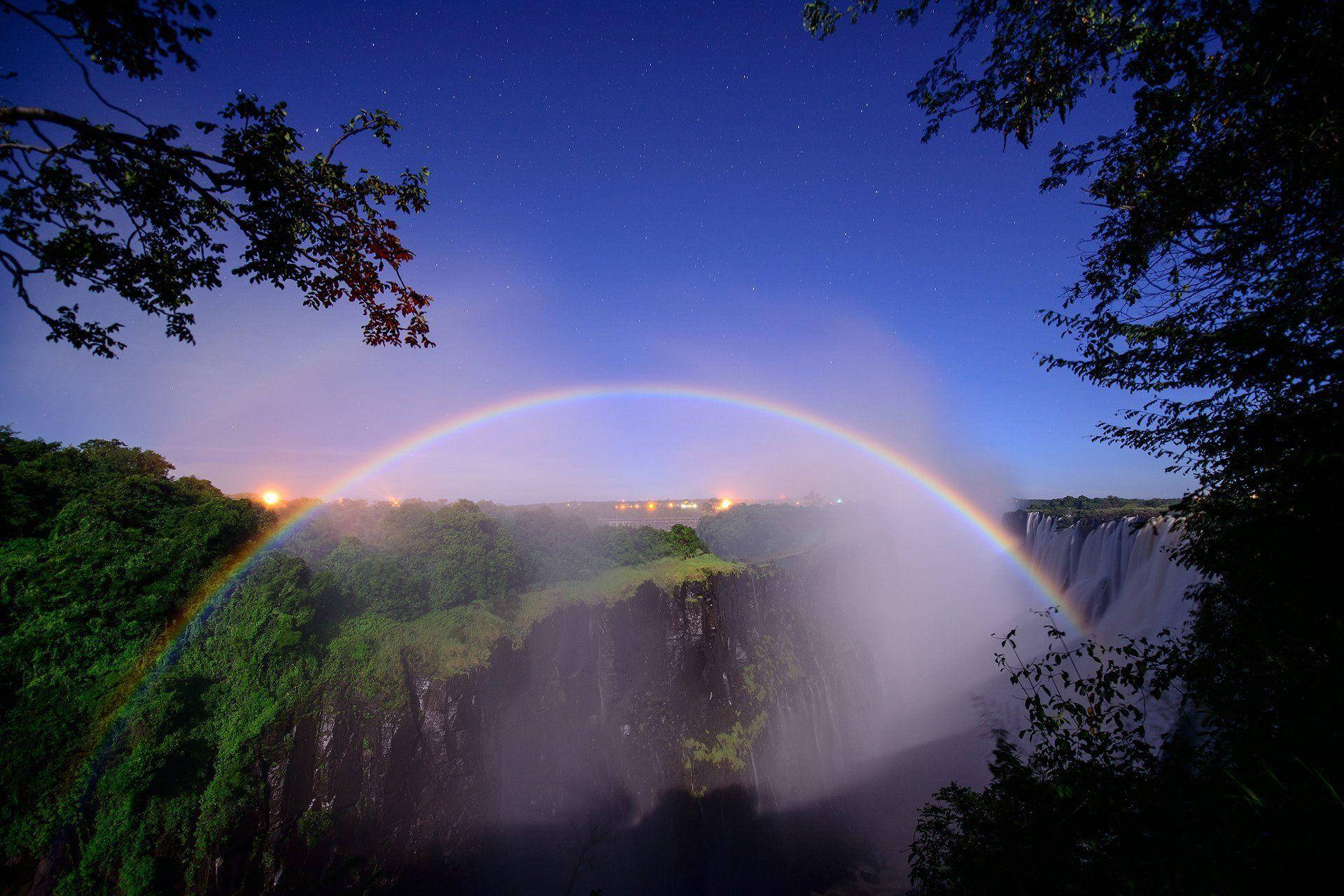 Zambia Rainbow Night Sky Wallpaper