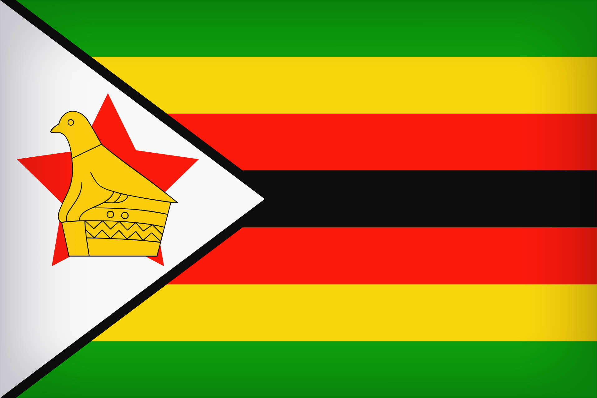 Zimbabwe's Flag Digital Illustration Wallpaper