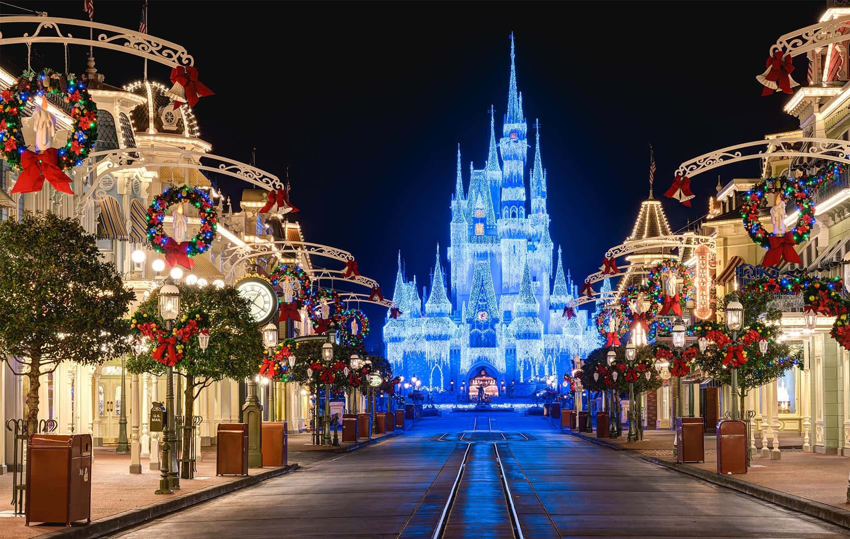 Walt Disney World Resort Zoom Christmas Background