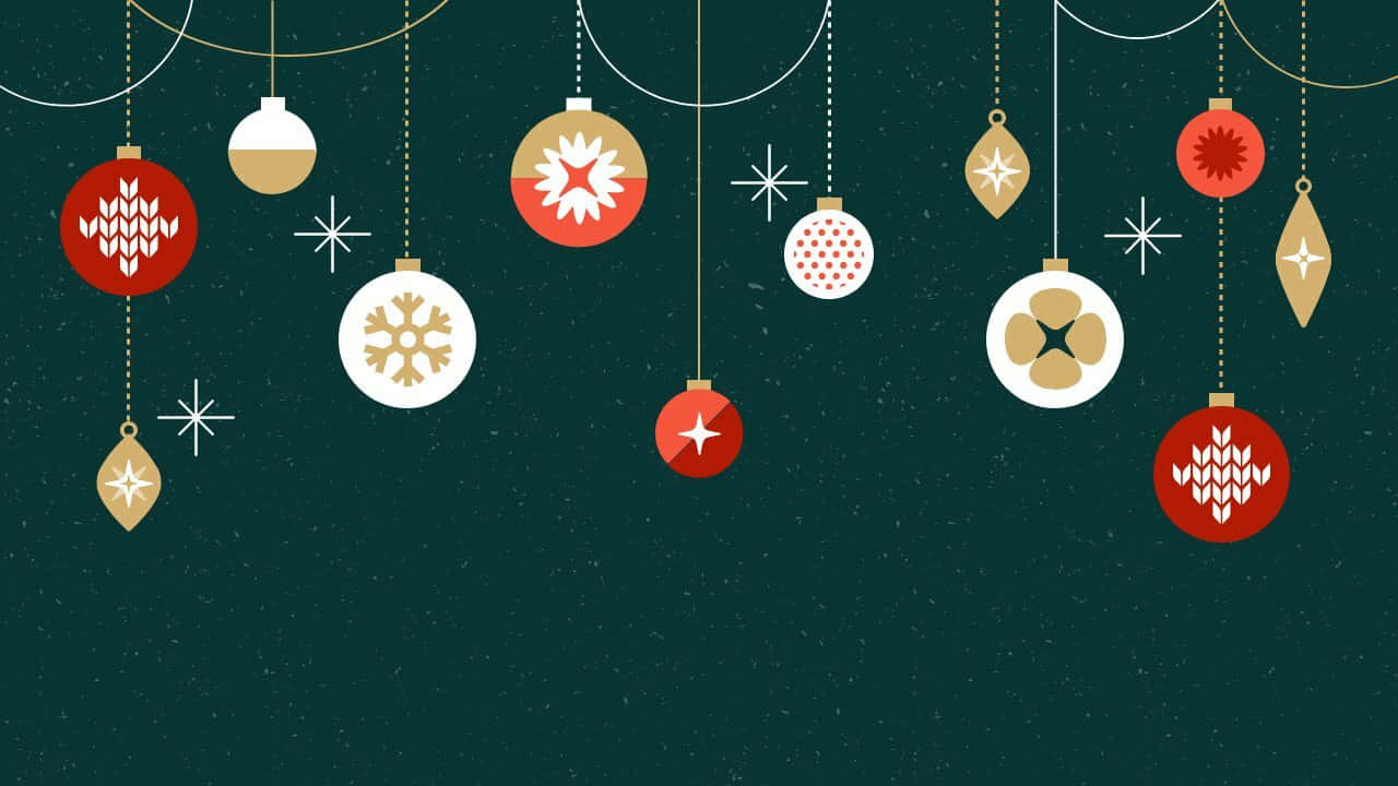 Vector Decoration Balls Zoom Christmas Background